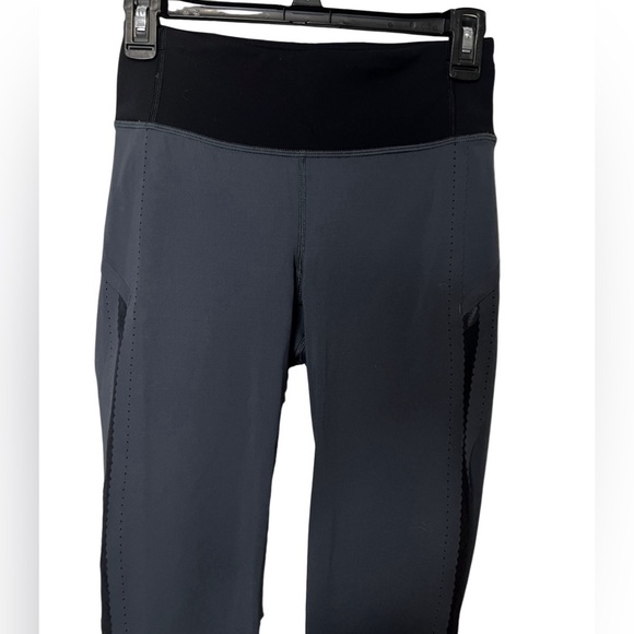 Lululemon Athletica Wide Waistband Smooth Stride Tight Leggings Blue Gray Size 4 - Picture 4 of 7